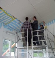 Foto: Bau der Gipskartondecke