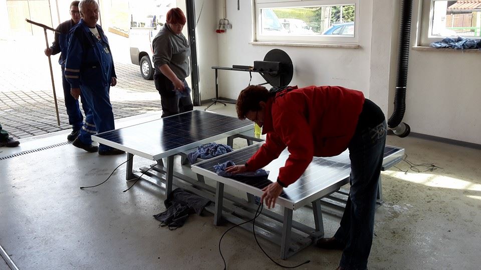 Reparatur Solaranlage am Gerätehaus Gleisberg 2015